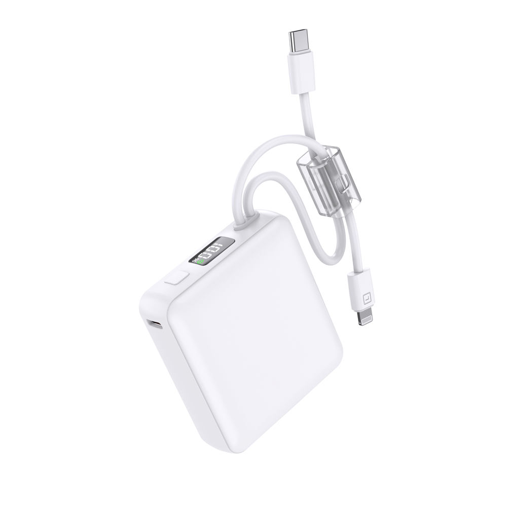 iQuick Built-in Type-C and Lightning Cables Power Bank 10000mAh 22.5W