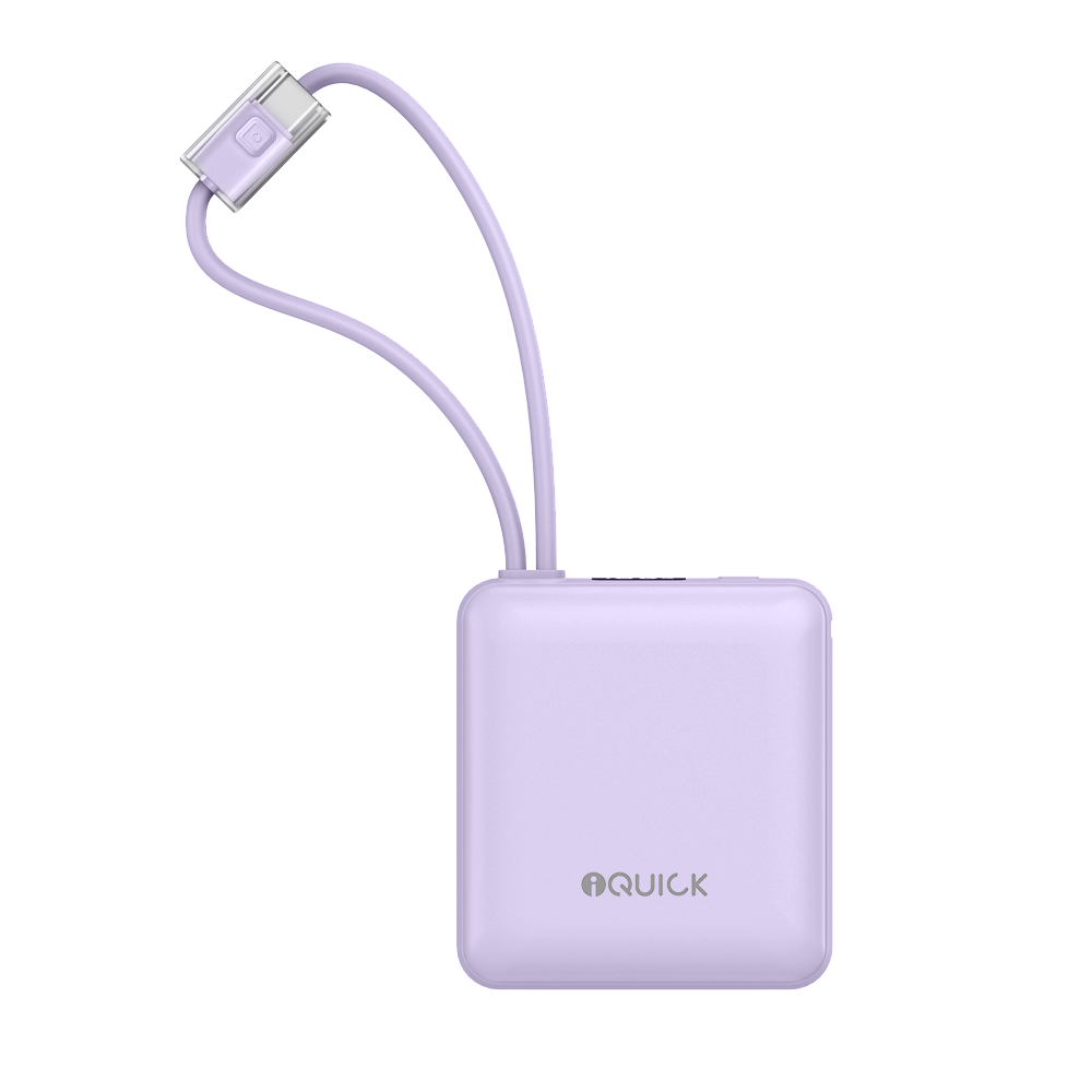 iQuick Built-in Type-C and Lightning Cables Power Bank 10000mAh 22.5W