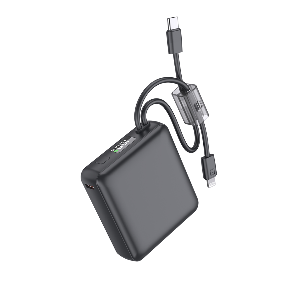 iQuick Built-in Type-C and Lightning Cables Power Bank 10000mAh 22.5W